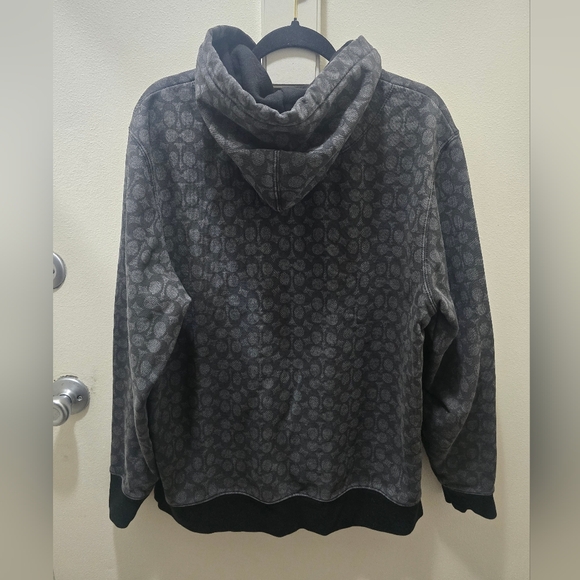 Coach Signature Monogram Rexy Hoodie in Charcoal Gray - Picture 8 of 13